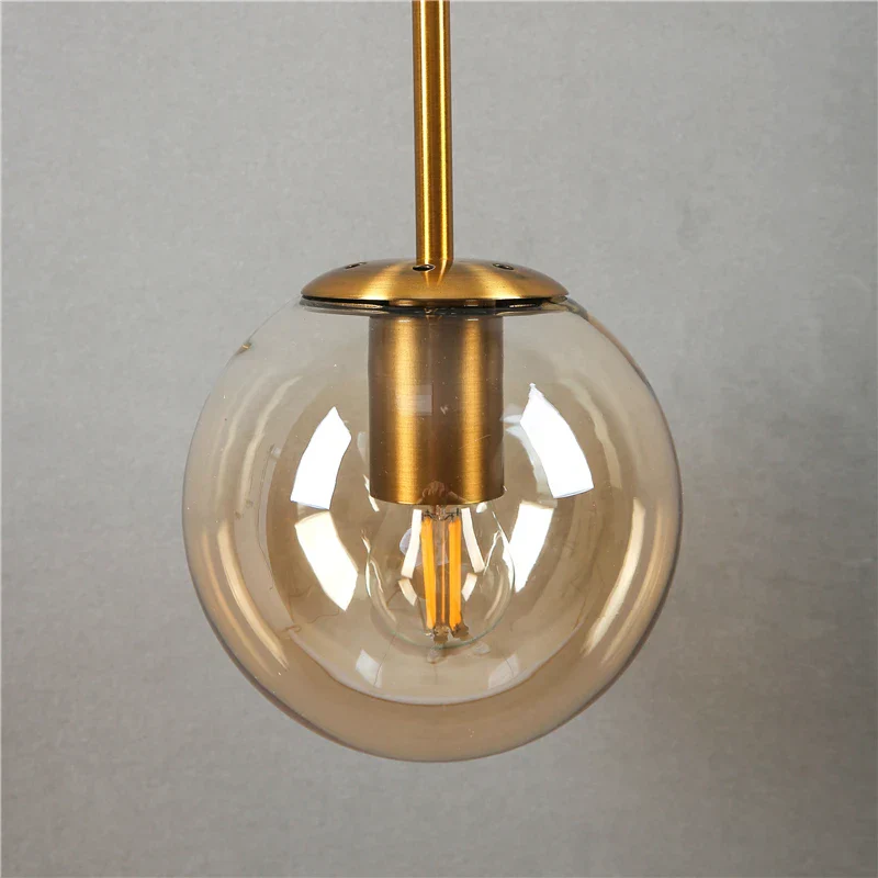 Nordic Glass Ball Wall Sconce LED Bedside Living Room Corridor Stair Light - Image 6