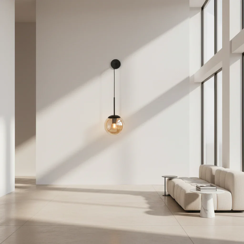 Nordic Glass Ball Wall Sconce LED Bedside Living Room Corridor Stair Light - Image 7