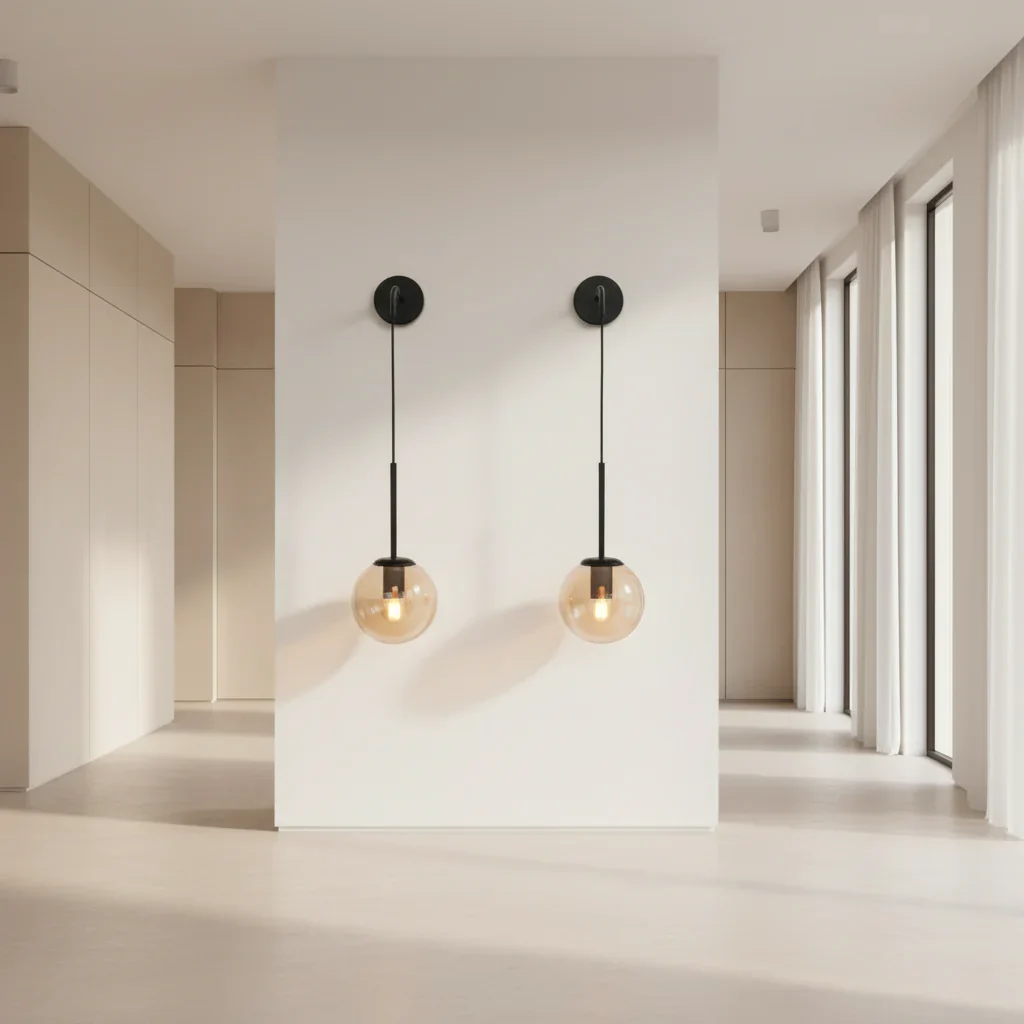 Nordic Glass Ball Wall Sconce LED Bedside Living Room Corridor Stair Light - Image 8