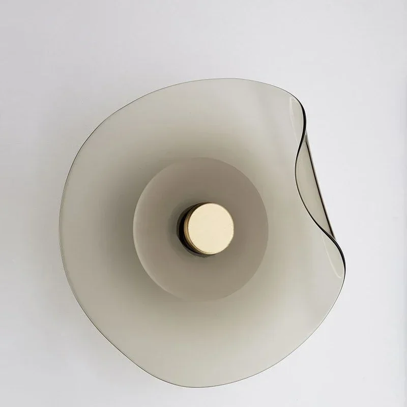 Nordic Glass LED Wall Lamp Minimalist Round Sconce for Bedroom Living Room - Image 2