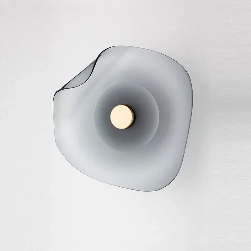 Nordic Glass LED Wall Lamp Minimalist Round Sconce for Bedroom Living Room - Image 3