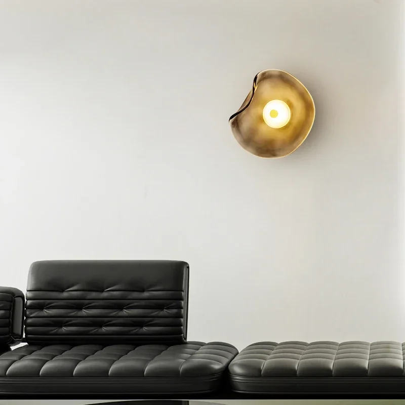 Nordic Glass LED Wall Lamp Minimalist Round Sconce for Bedroom Living Room - Image 5