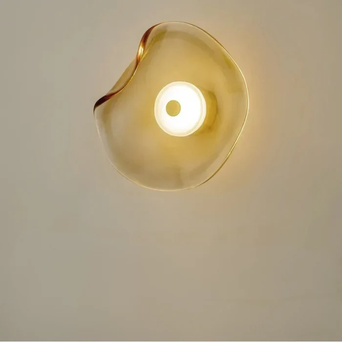 Nordic Glass LED Wall Lamp Minimalist Round Sconce for Bedroom Living Room - Image 7