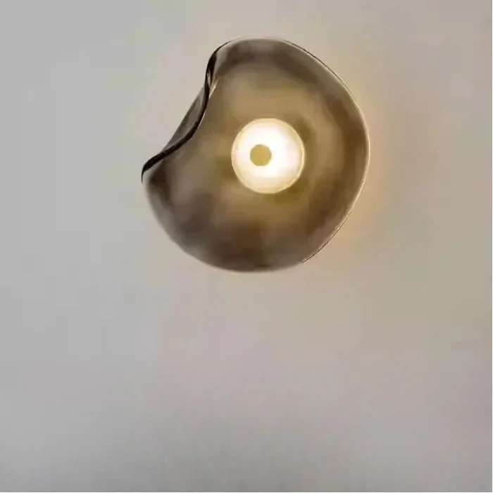 Nordic Glass LED Wall Lamp Minimalist Round Sconce for Bedroom Living Room - Image 8