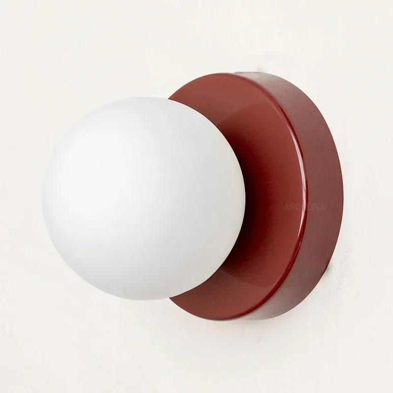 Nordic Glass LED Wall Lamp Orb Sconce for Bedroom Hallway Staircase - Image 11