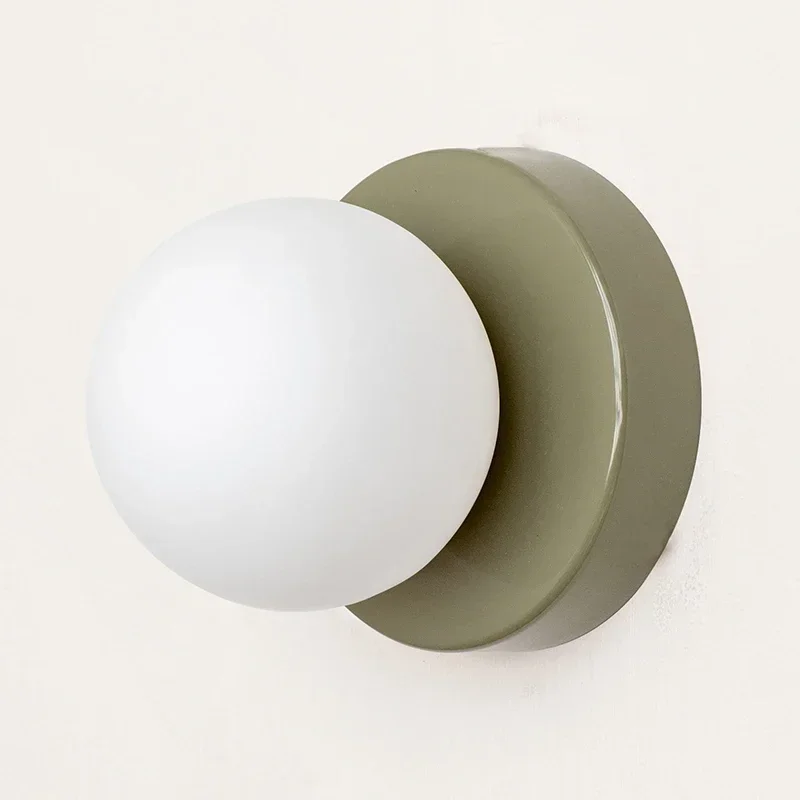 Nordic Glass LED Wall Lamp Orb Sconce for Bedroom Hallway Staircase - Image 4
