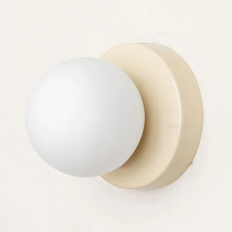 Nordic Glass LED Wall Lamp Orb Sconce for Bedroom Hallway Staircase - Image 8