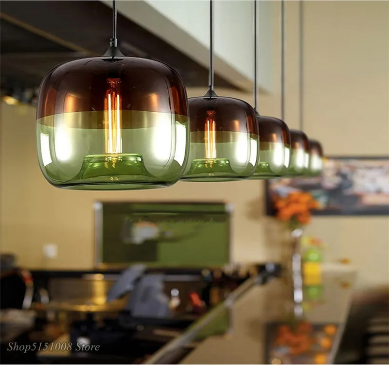 Nordic Glass Pendant Light – Modern LED Hanging Lamp for Kitchen & Living Room - Image 2