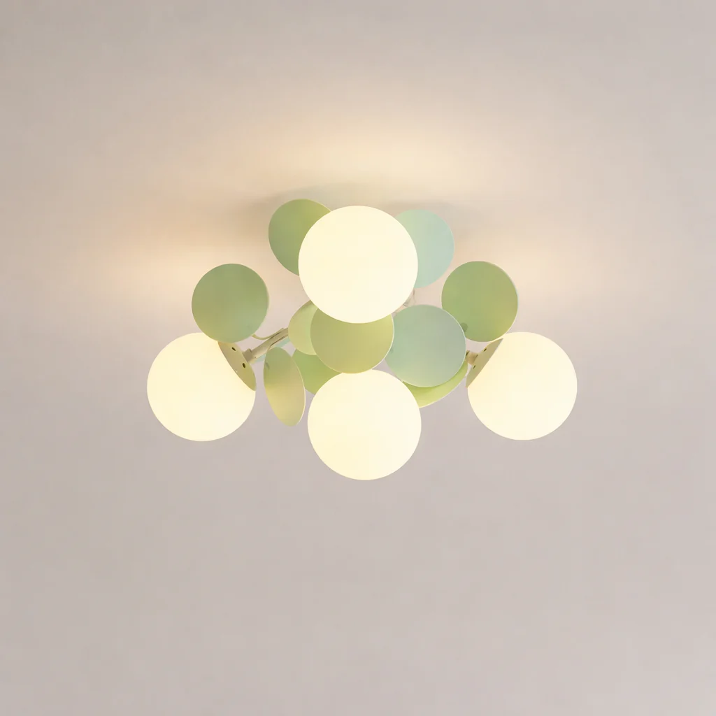 Nordic Green Molecule Glass Chandelier LED Pendant Light Bedroom Home Restaurant - Image 10