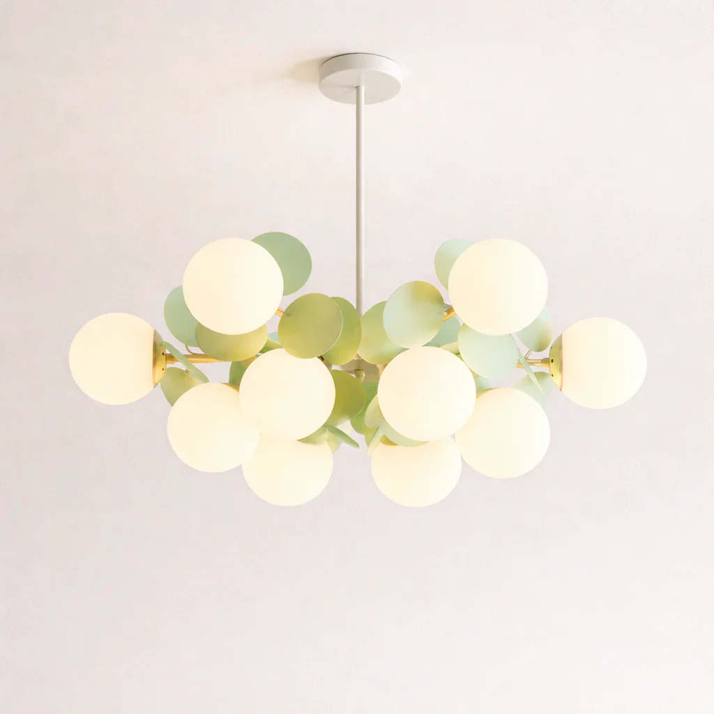 Nordic Green Molecule Glass Chandelier LED Pendant Light Bedroom Home Restaurant - Image 13