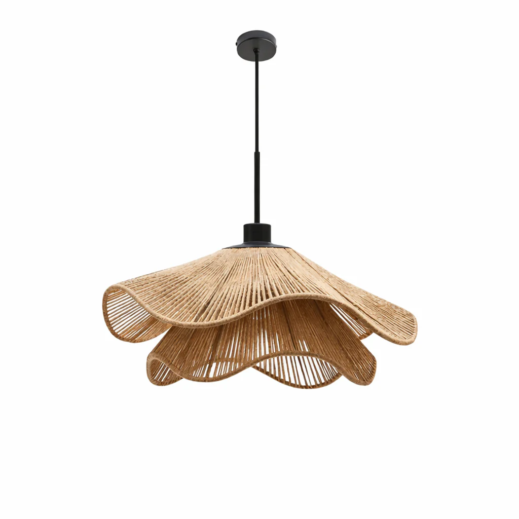 Nordic LED Pendant Lamp White Fabric Flower Chandelier Living Room Bedroom Decor - Image 6