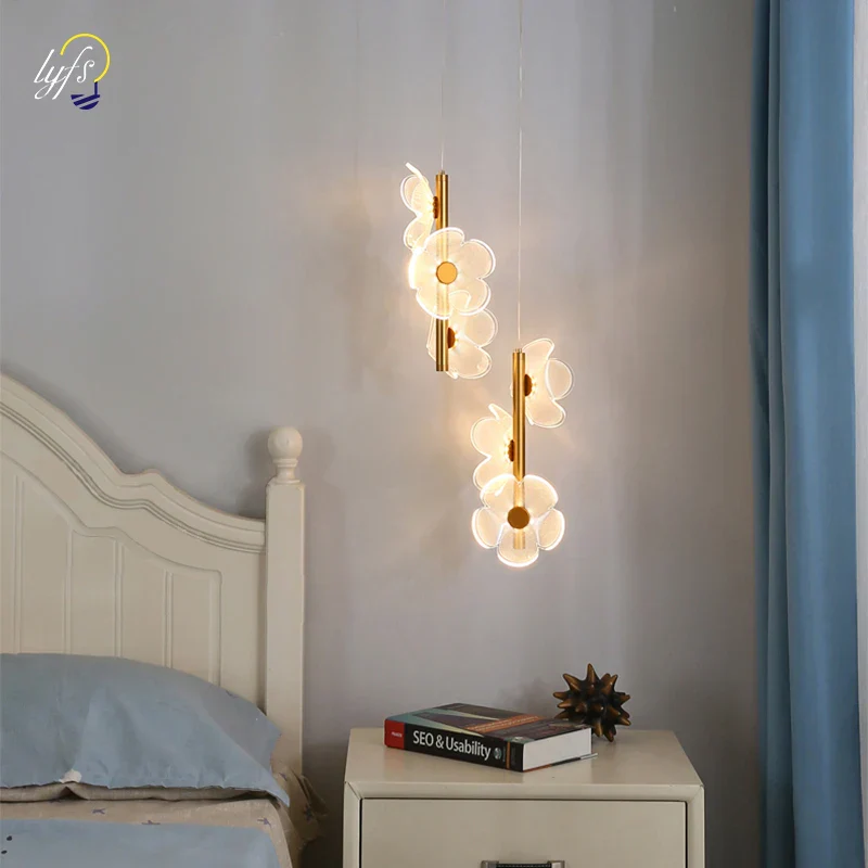 Nordic LED Pendant Light Ceiling Hanging Lamp Bedroom Bedside Kids Room Decor - Image 2