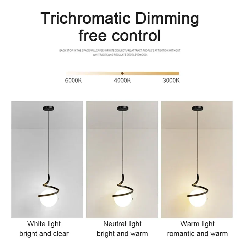 Nordic LED Pendant Light Hanging Lamp for Bedroom Living Room Dining Table Decor - Image 6