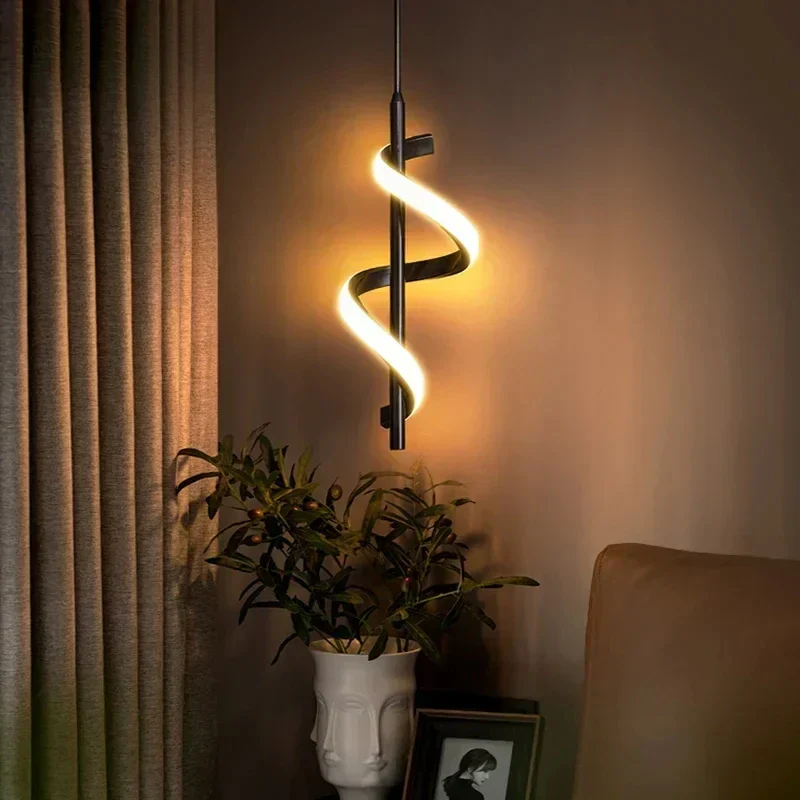 Nordic LED Wall Lamp Minimalist Bedside Sconce Black White Gold Indoor Light - Image 5