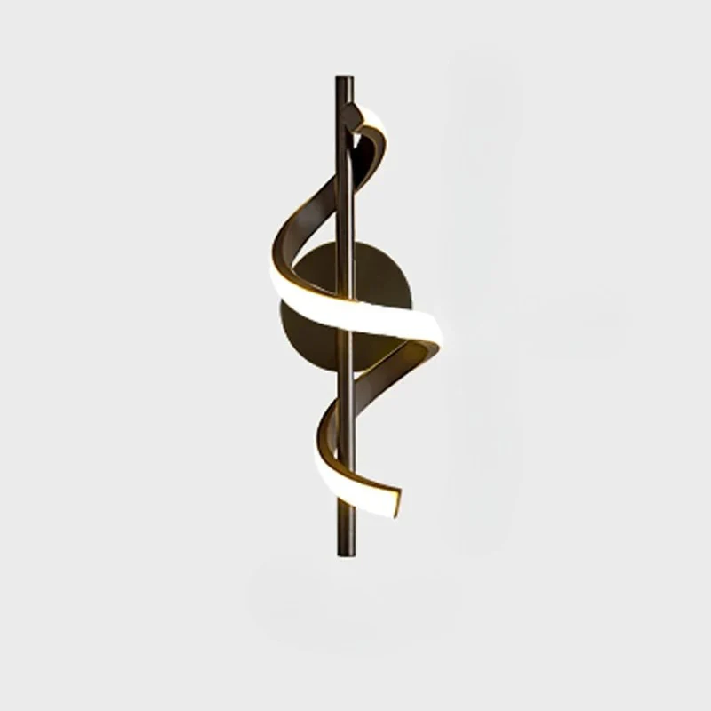 Nordic LED Wall Lamp Minimalist Bedside Sconce Black White Gold Indoor Light - Image 9