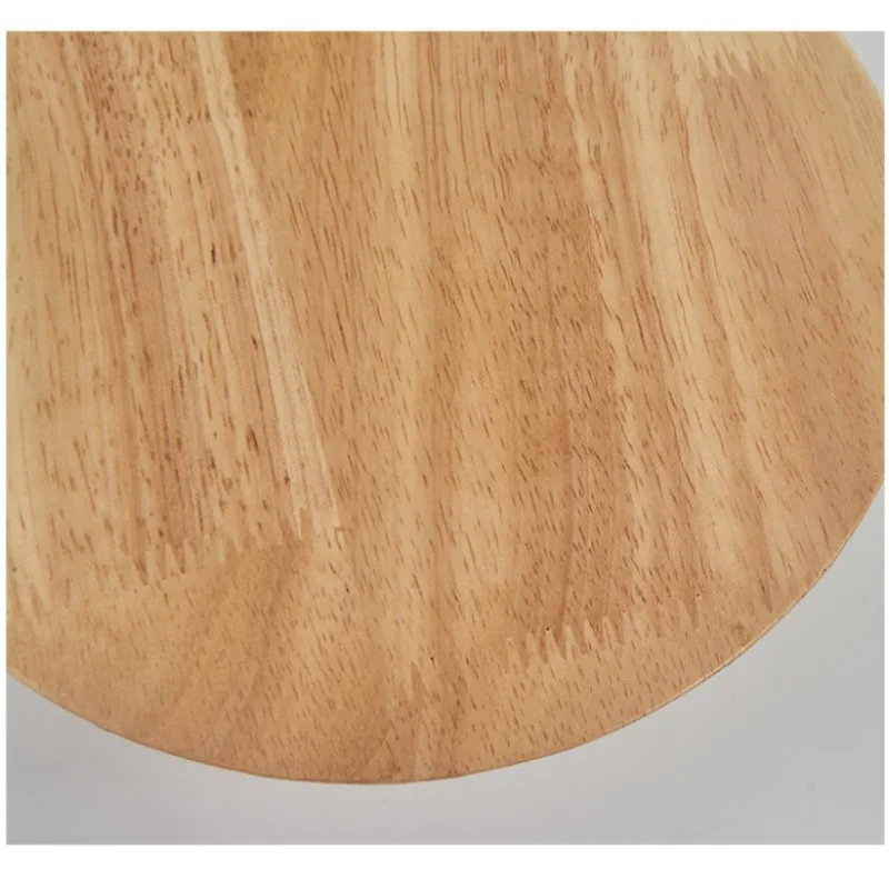 Nordic LED Wall Light Circular Wooden Modern Bedside Bedroom Staircase Sconce - Image 5