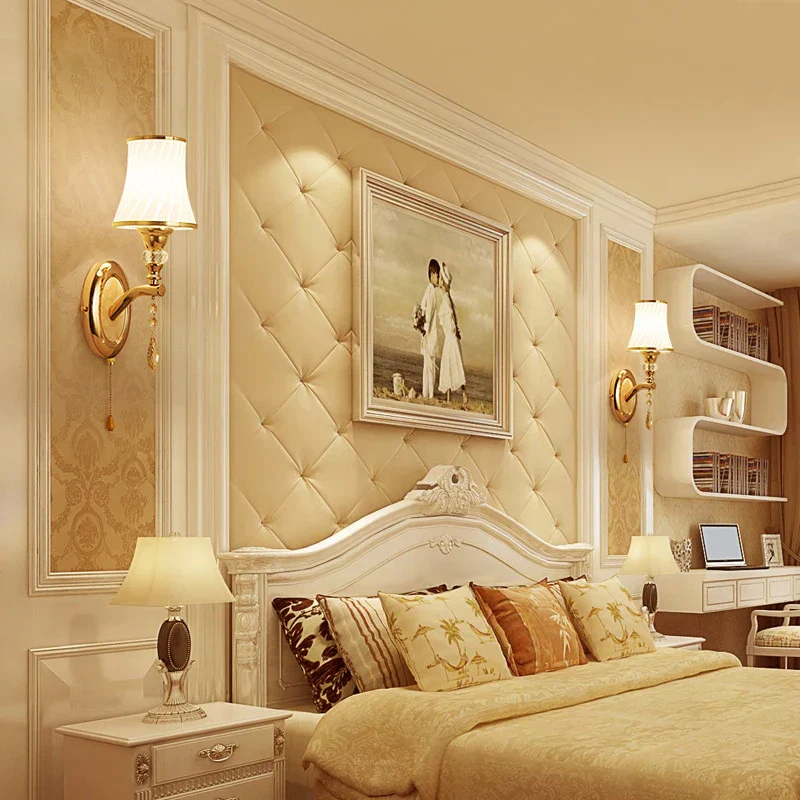 Nordic LED Wall Sconce with Switch Glass Shade Bedroom Bedside Living Room - Image 3