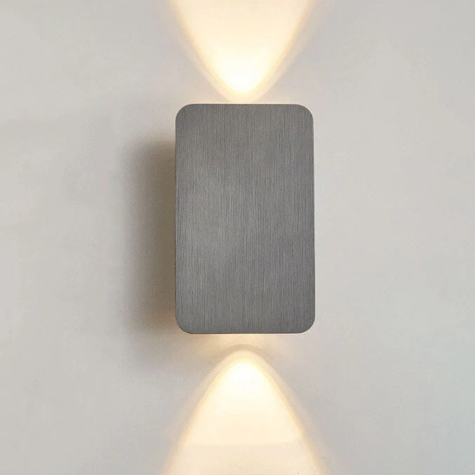 Nordic Minimalist Glass Rectangular LED Wall Sconce Light 2-light - Image 12