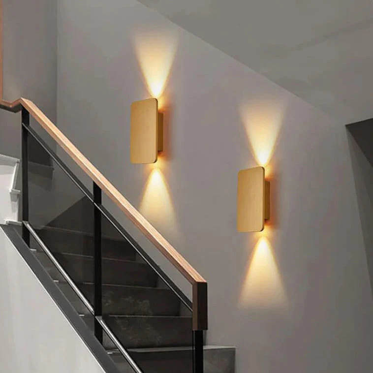 Nordic Minimalist Glass Rectangular LED Wall Sconce Light 2-light - Image 2