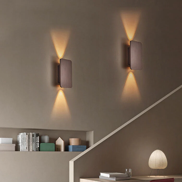 Nordic Minimalist Glass Rectangular LED Wall Sconce Light 2-light - Image 5