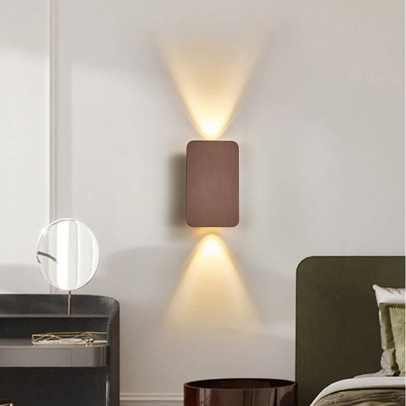 Nordic Minimalist Glass Rectangular LED Wall Sconce Light 2-light - Image 6
