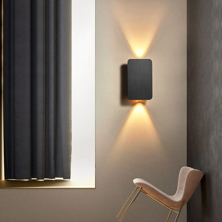 Nordic Minimalist Glass Rectangular LED Wall Sconce Light 2-light - Image 8