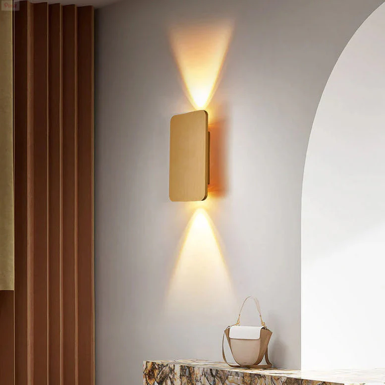 Nordic Minimalist Glass Rectangular LED Wall Sconce Light 2-light - Image 9