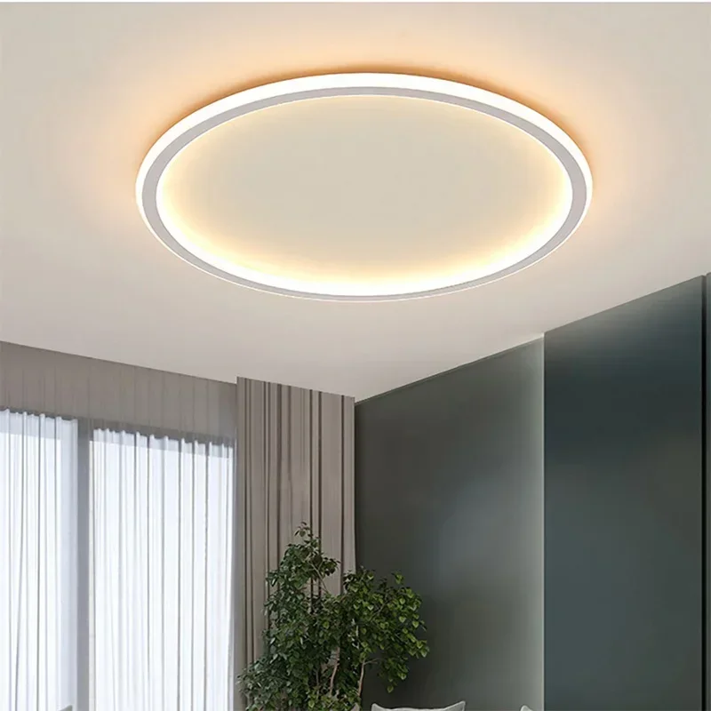 Nordic Minimalist LED Ceiling Light Circular Remote Control Bedroom Living Room - Image 5
