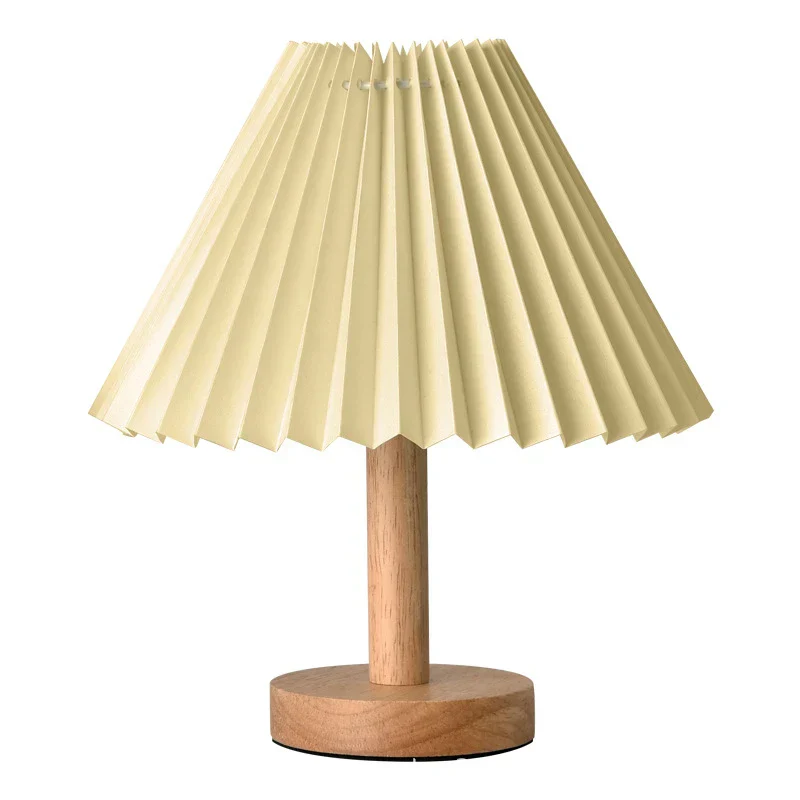 Nordic Pleated LED Table Lamp Foldable USB DIY Bedside Night Light Home Decor - Image 5