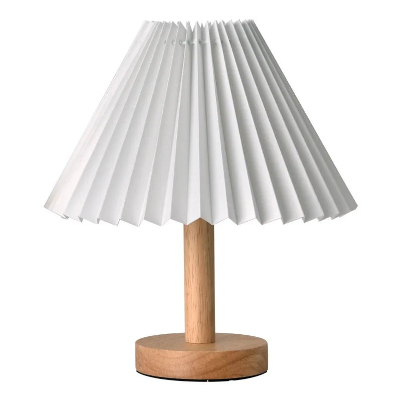 Nordic Pleated LED Table Lamp Foldable USB DIY Bedside Night Light Home Decor - Image 6