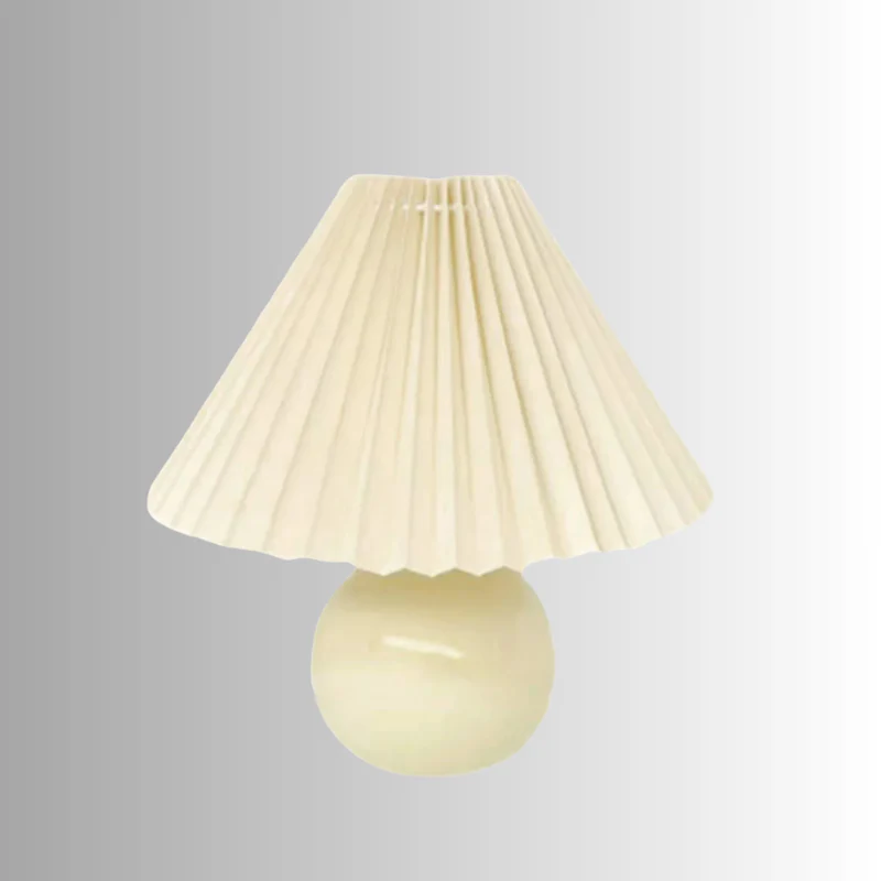 Nordic Pleated Table Lamp LED USB Foldable Bedside Desk Light Art Home Decor - Image 11