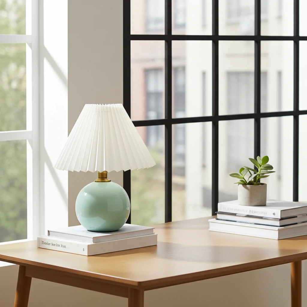 Nordic Pleated Table Lamp LED USB Foldable Bedside Desk Light Art Home Decor - Image 7