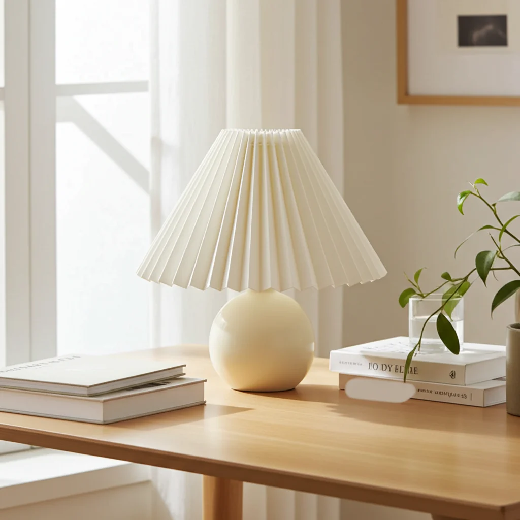Nordic Pleated Table Lamp LED USB Foldable Bedside Desk Light Art Home Decor - Image 8