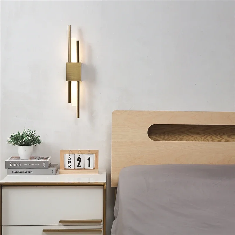 Nordic Rechargeable LED Wall Sconce Plug In Bedroom Bedside Living Room Light - Image 3