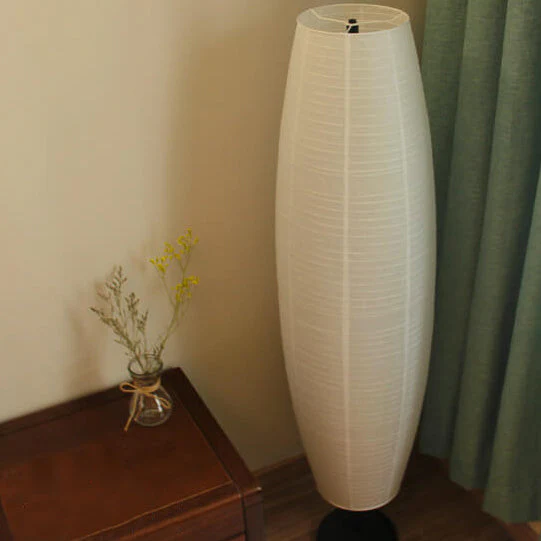 Nordic Rice Paper Column Floor Lamp 2-Light Tri-Color Lighting - Image 10
