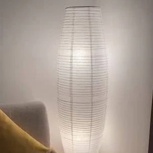 Nordic Rice Paper Column Floor Lamp 2-Light Tri-Color Lighting - Image 12