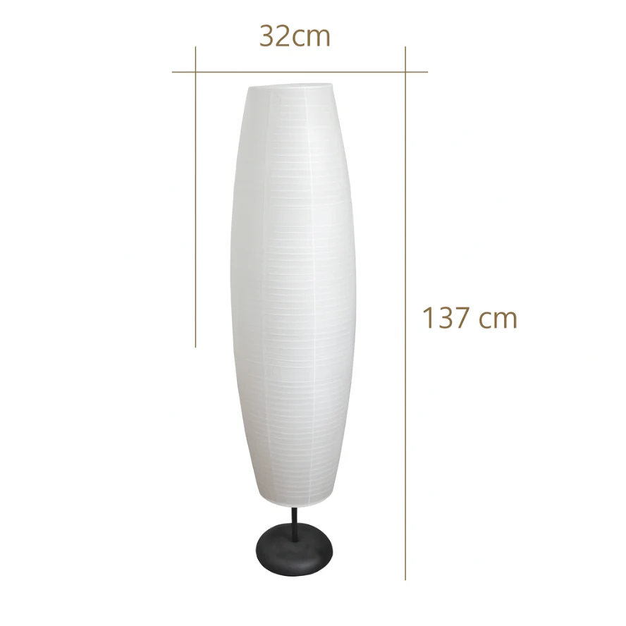 Nordic Rice Paper Column Floor Lamp 2-Light Tri-Color Lighting - Image 17