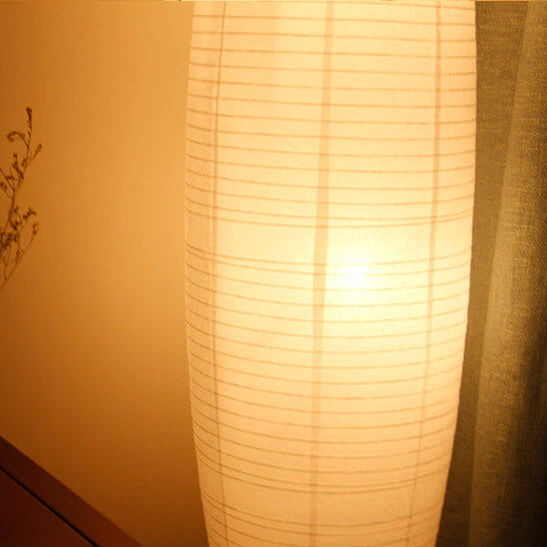 Nordic Rice Paper Column Floor Lamp 2-Light Tri-Color Lighting - Image 5