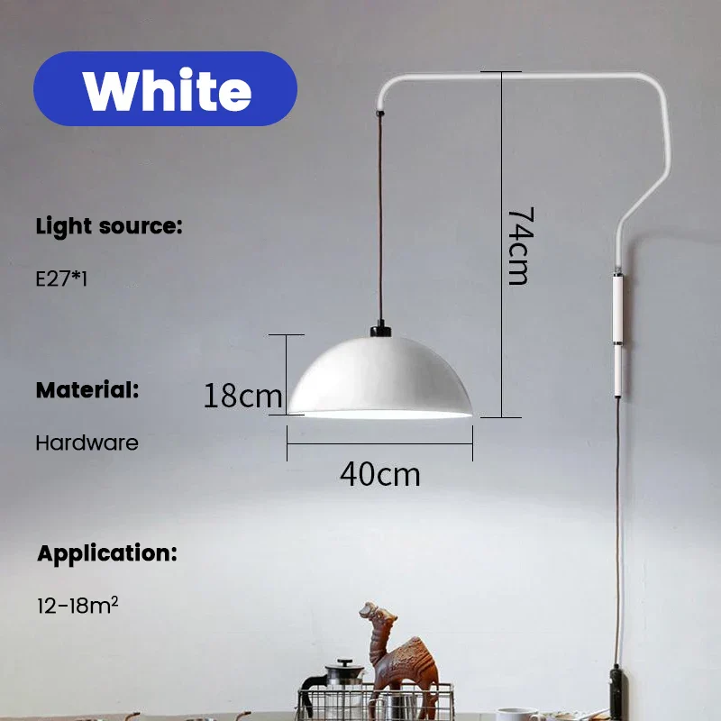 Nordic Rotatable Wall Lamp LED Long Arm Sconce for Bedroom Cafe Bar Decor - Image 7
