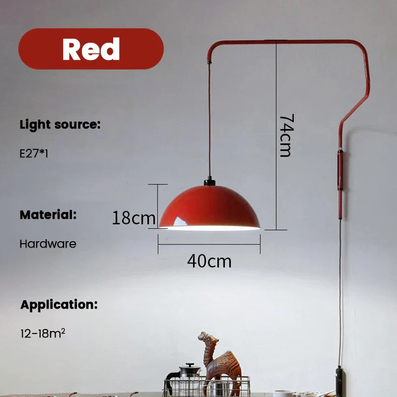 Nordic Rotatable Wall Lamp LED Long Arm Sconce for Bedroom Cafe Bar Decor - Image 8