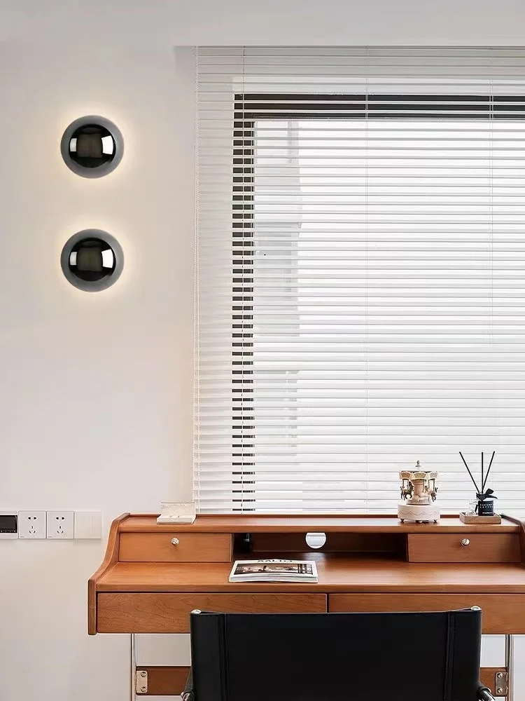 Nordic Silver Wall Lamp Minimalist Circular LED Light for Bedroom Hallway Stairs - Image 5