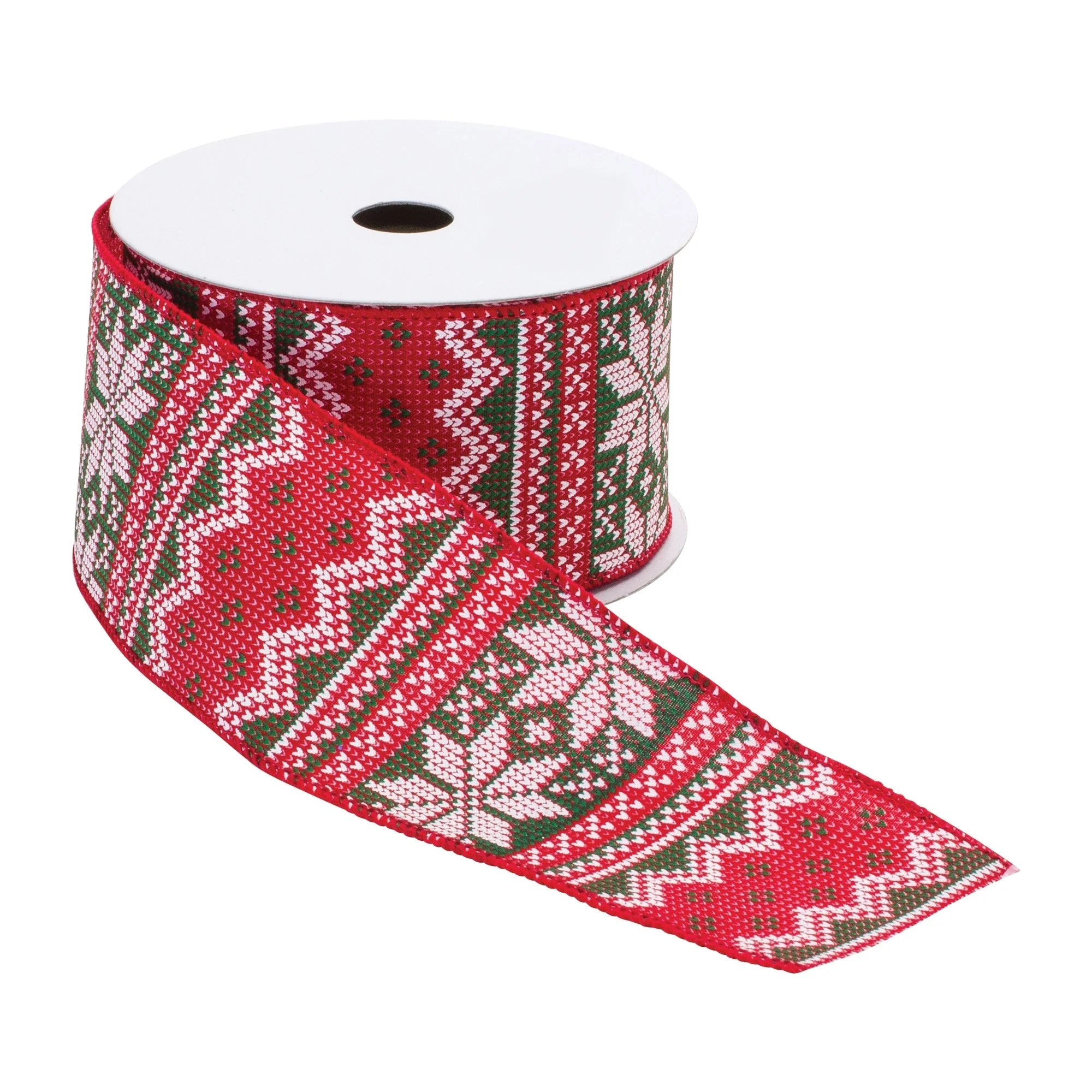 Nordic Snowflake Pattern Ribbon (Set of 2) 2.5" x 10 Yds. - Image 2