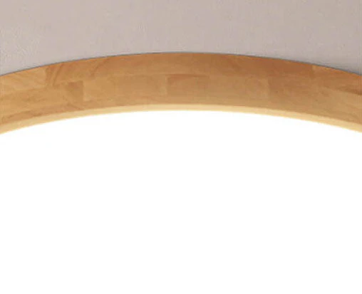 Nordic Solid Wood Round Ultra Thin LED Flush Mount Ceiling Light 18W - Image 10