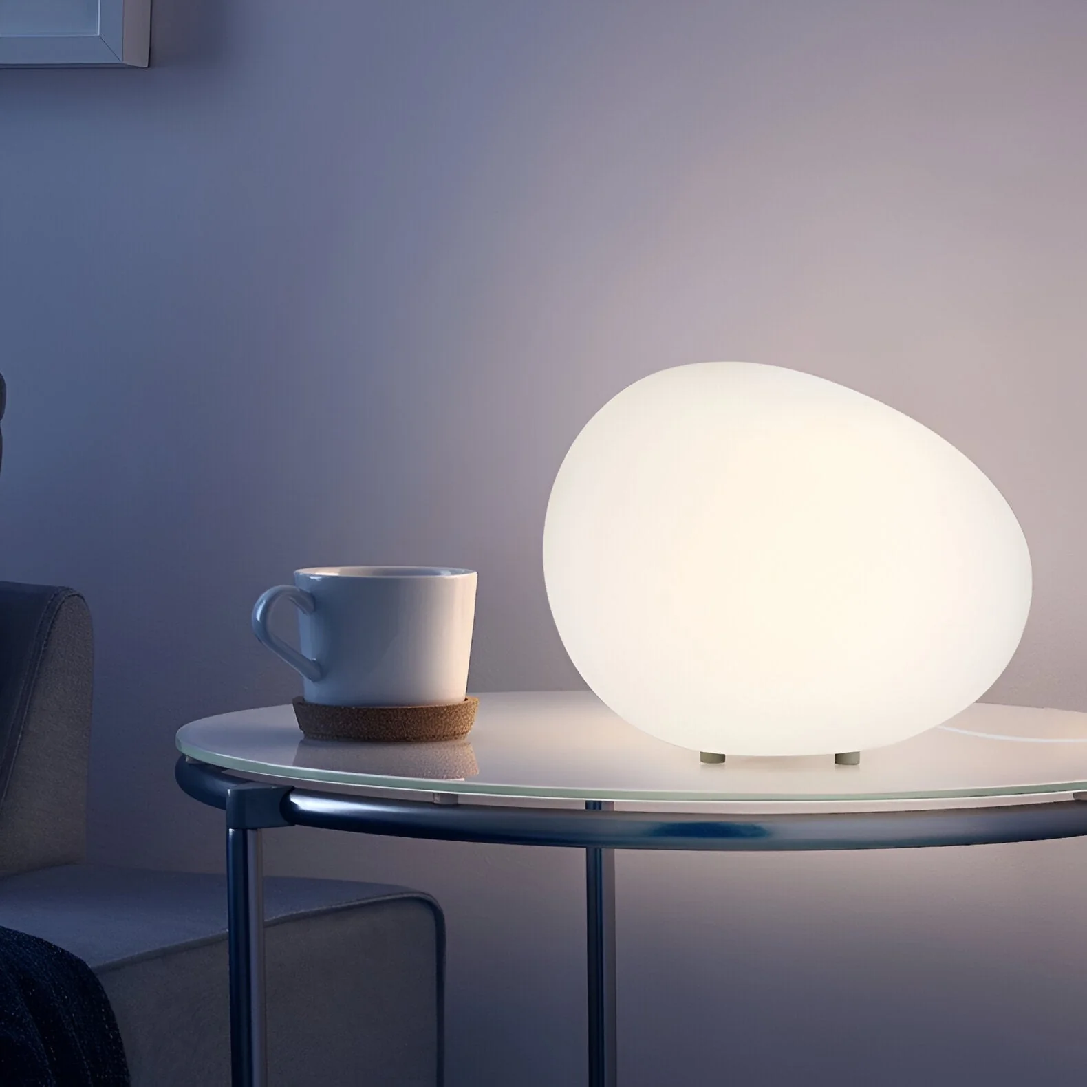 Nordic Stone-Shaped LED Table Lamp 3-Color Modern Ambient Light - Image 2