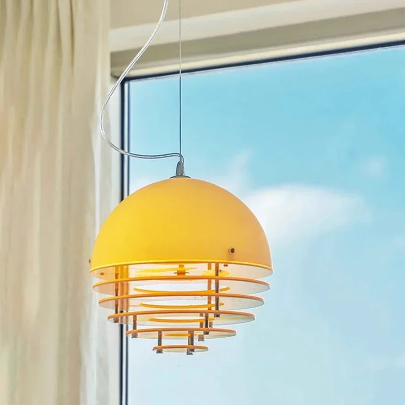 Nordic Sunset Orange Ceiling Light E27 Living Room Island Restaurant Decor - Image 3