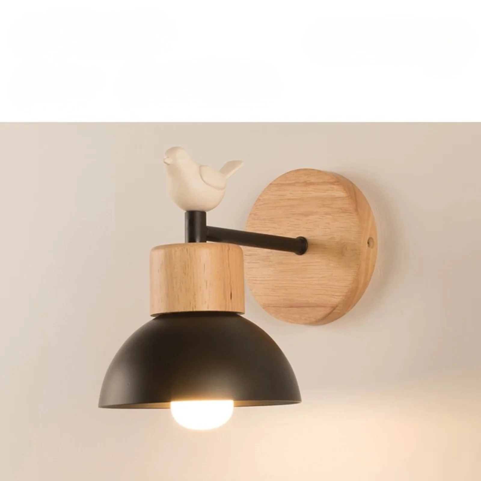Nordic Wood LED Wall Lamp Bedside Sconce for Bedroom Staircase Balcony - Image 6