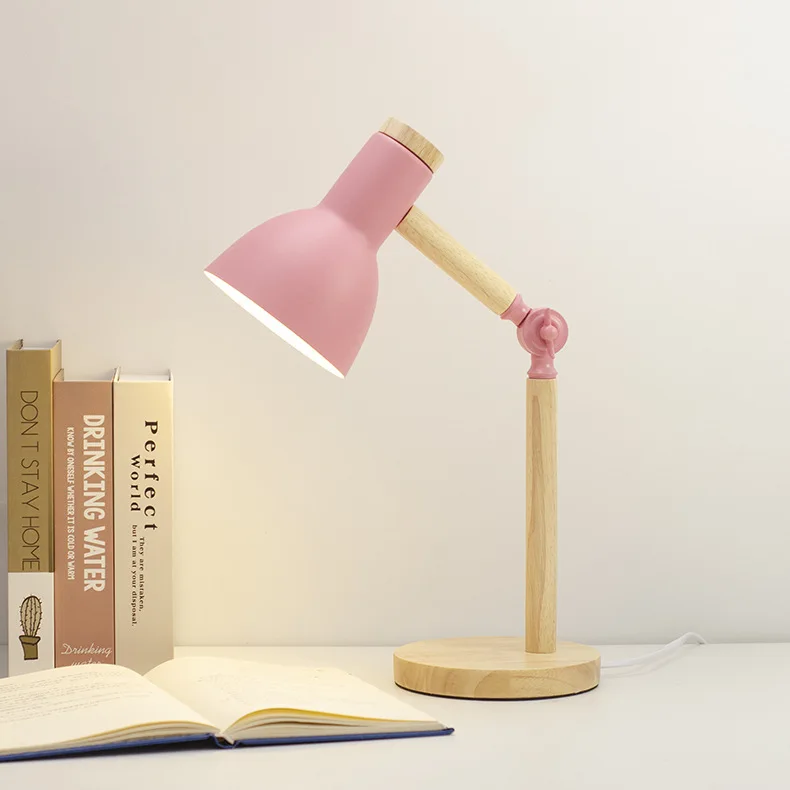 Nordic Wood Table Lamp Eye Care E27 Desk Light Adjustable Bedside Reading Lamp - Image 10