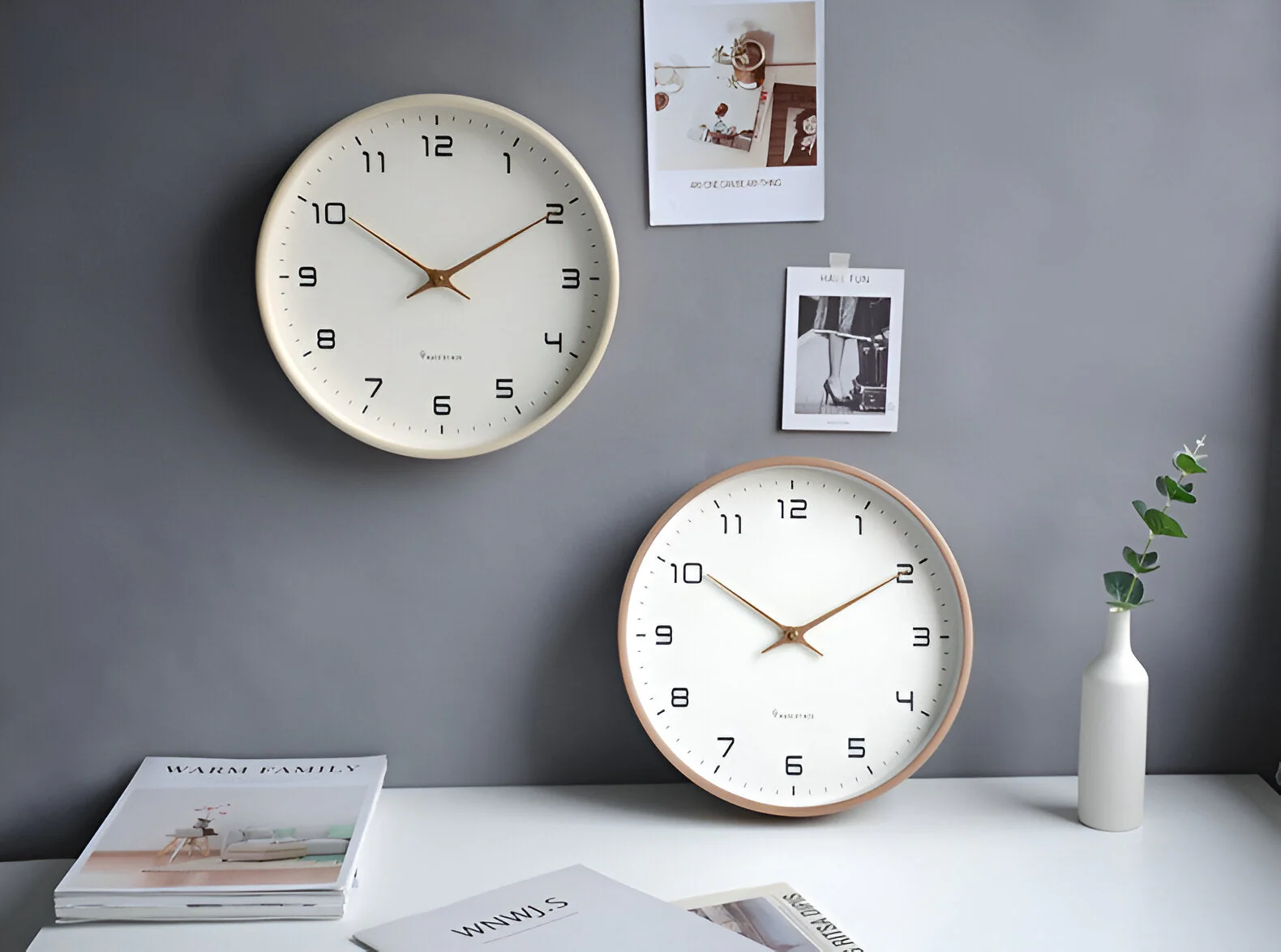 Nordic Wooden Wall Clock 30cm Silent Quartz Minimalist Numeric Dial - Image 5