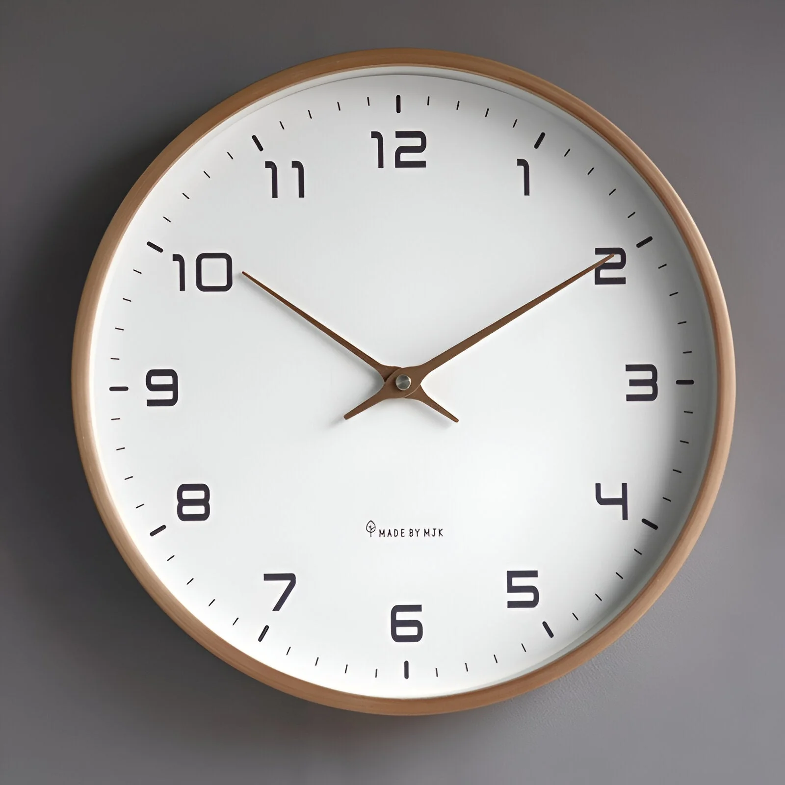 Nordic Wooden Wall Clock 30cm Silent Quartz Minimalist Numeric Dial - Image 8