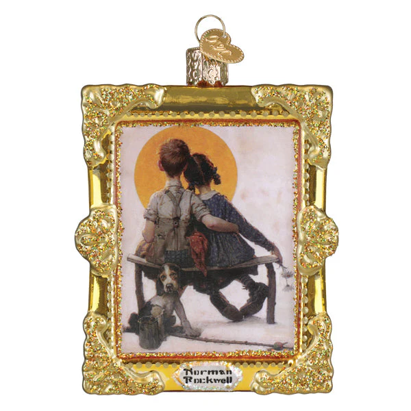 Norman Rockwell Boy & Girl Ornament - Image 2
